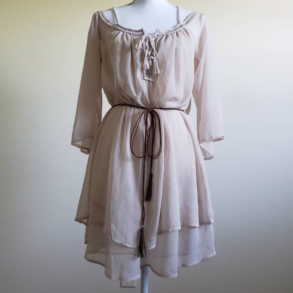 Cream Boho Dress - size Medium